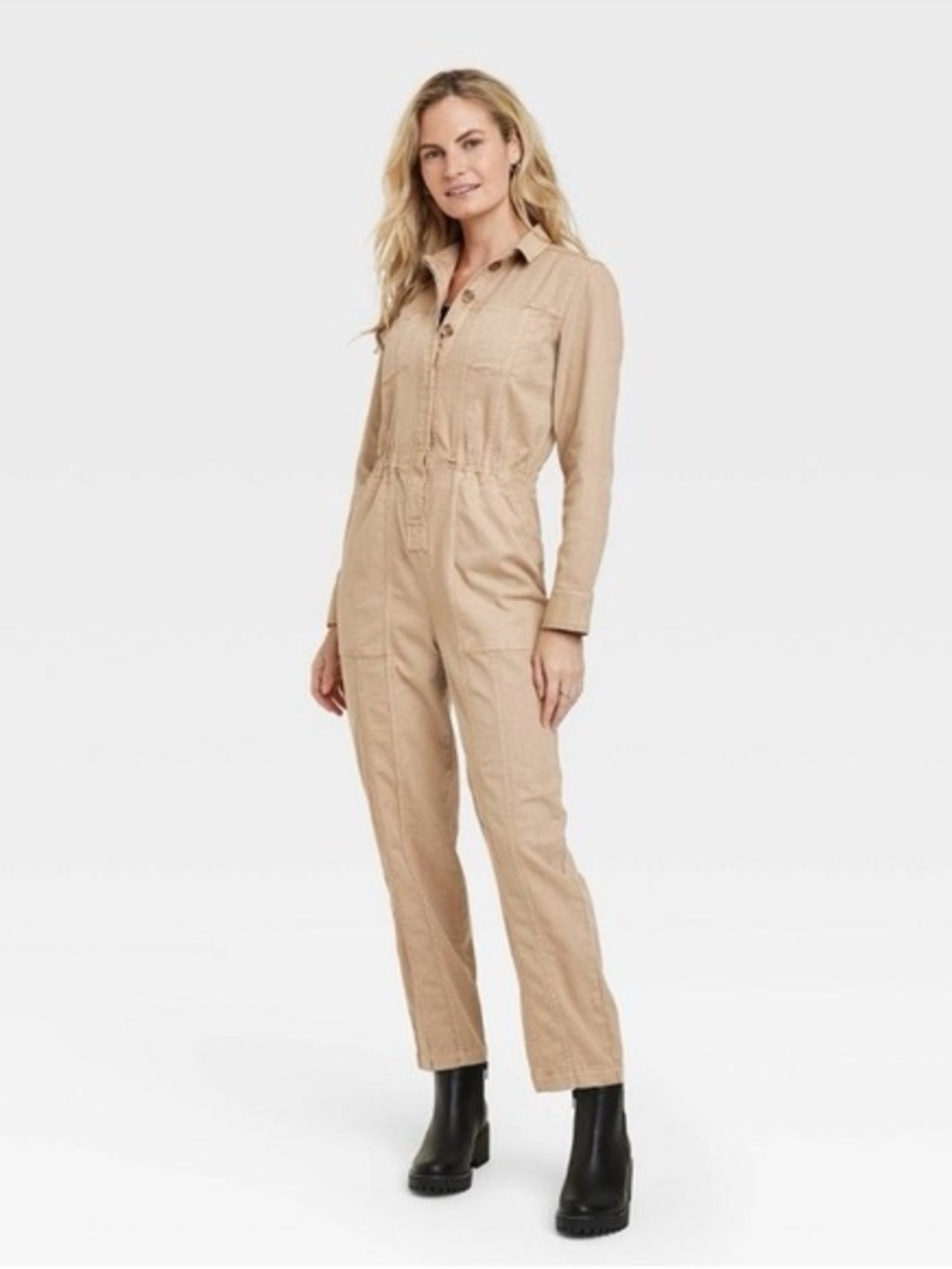 Universal Thread Tan Lightweight Jumpsuit
